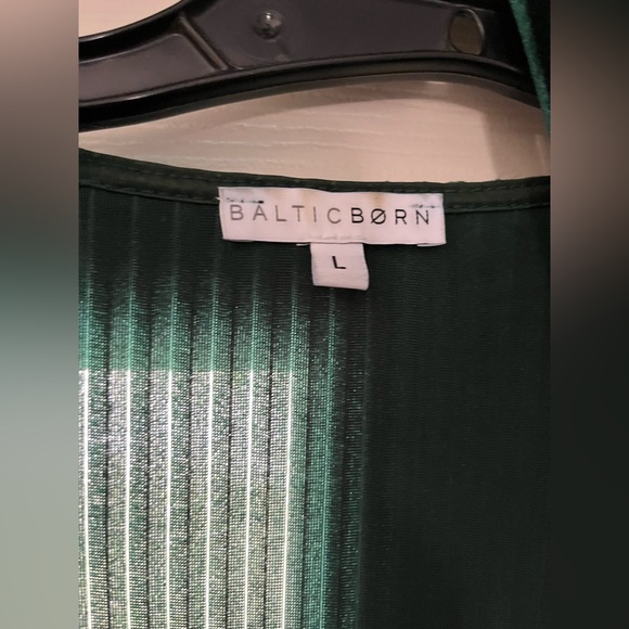 Baltic Born Emerald Green Jada Ribbed Wrap Dress - Large - Picture 2 of 9